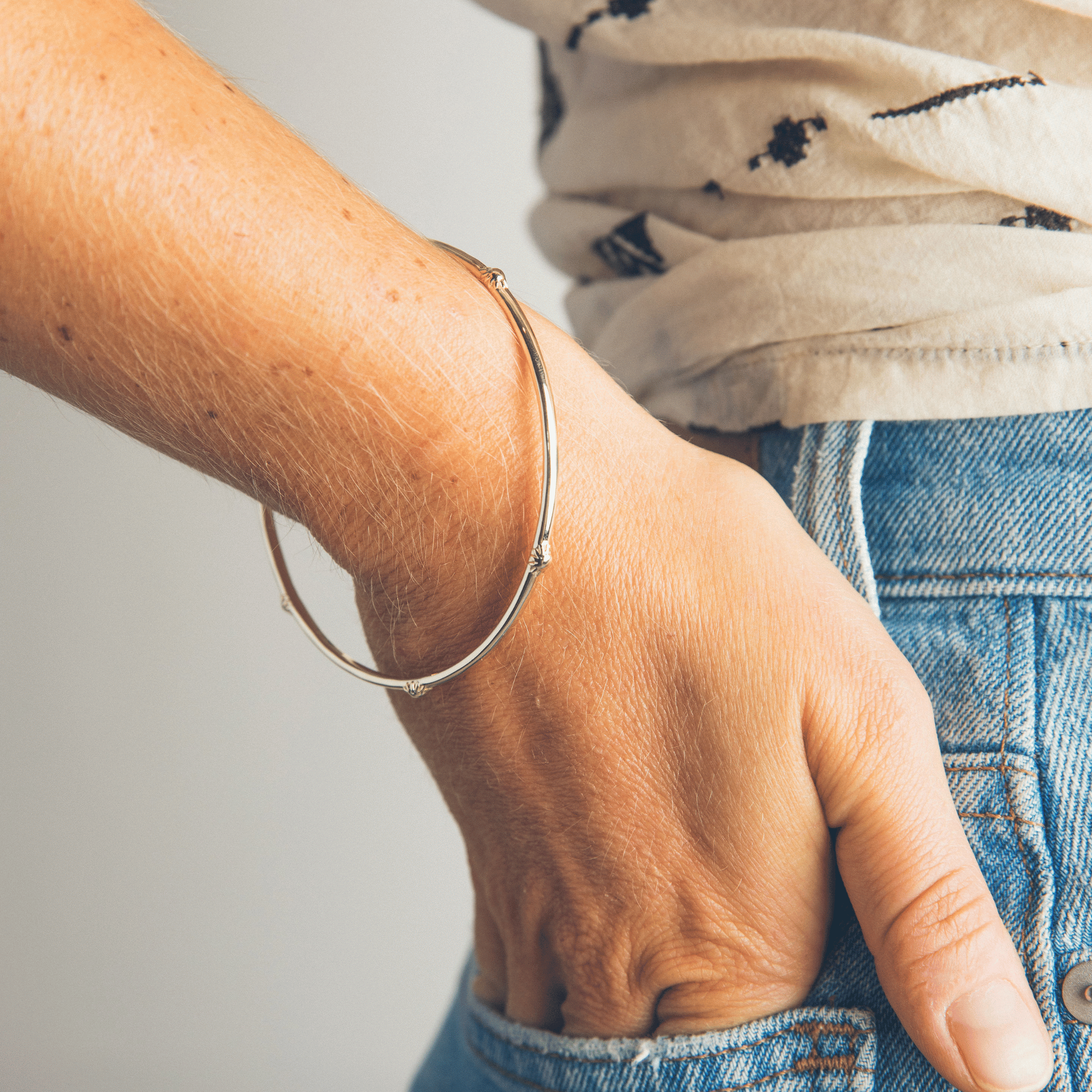 Meadow Sterling Silver Bangle Cuff Bracelet – Anna Shae Jewelry