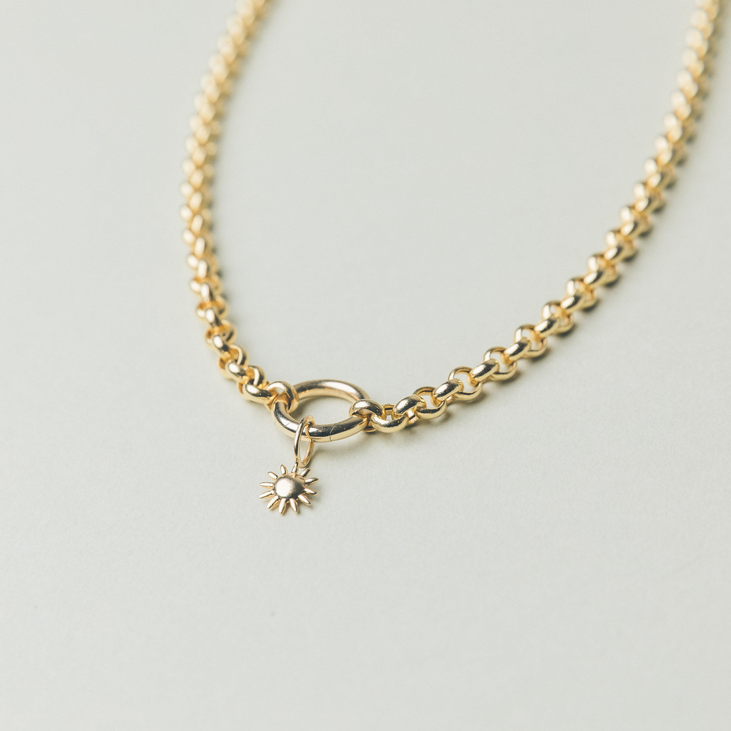 Rolo chain with charm collector ring