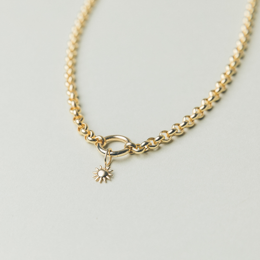 Rolo chain with charm collector ring